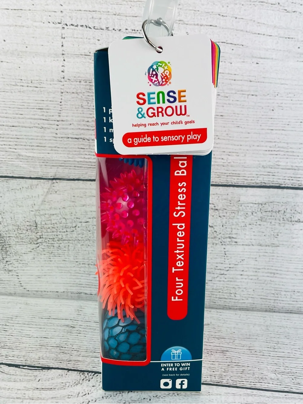 Sense & Grow 4pc Sensory Stress Ball Toys - NEW Fine Motor Tactile Squishy